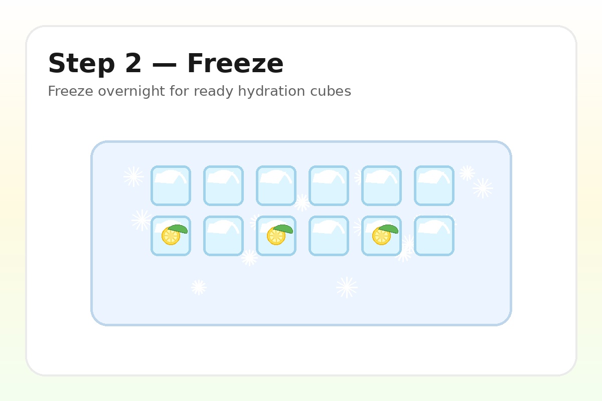 Freeze the cubes